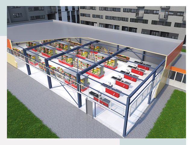 Строительство магазинов в Прокопьевск от 620 руб. за м²