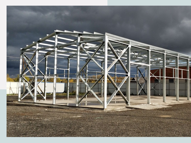 Двускатные ангары в Прокопьевск от 620 руб. за квадрат