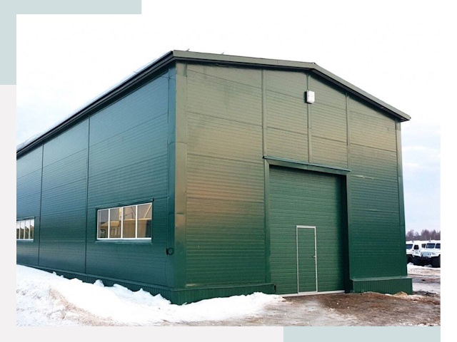 Двускатные ангары в Прокопьевске