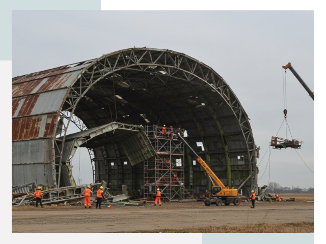 Демонтаж ангаров в Прокопьевске