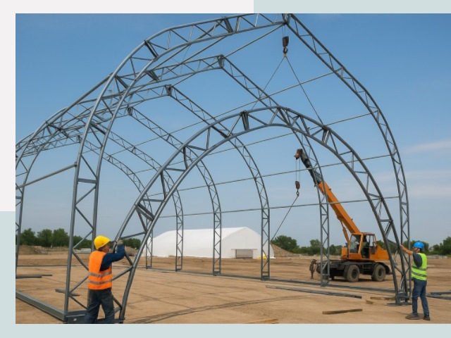 Монтаж ангаров в Прокопьевске от 620 руб. - Надежно и быстро